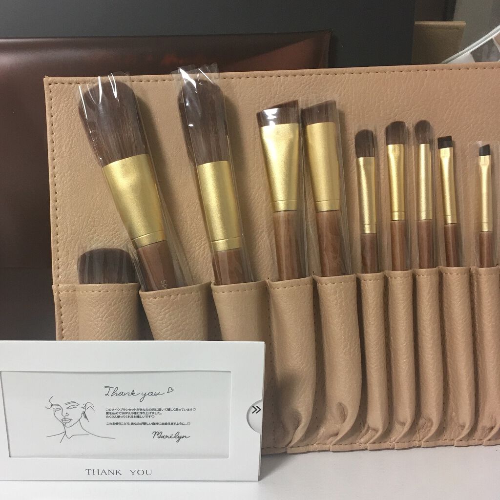 SIXPLUS X MARILYN 10本メイクアップブラシセット/SIXPLUS/メイクブラシを使ったクチコミ(3枚目)