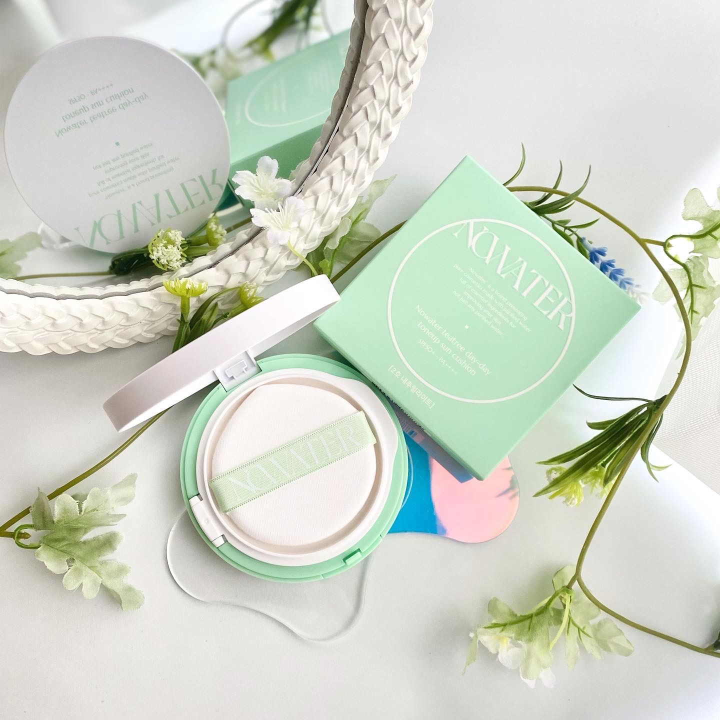 ティーツリーデイデイトーンアップサンクッション/NOWATER/日焼け止めローションを使ったクチコミ（1枚目）