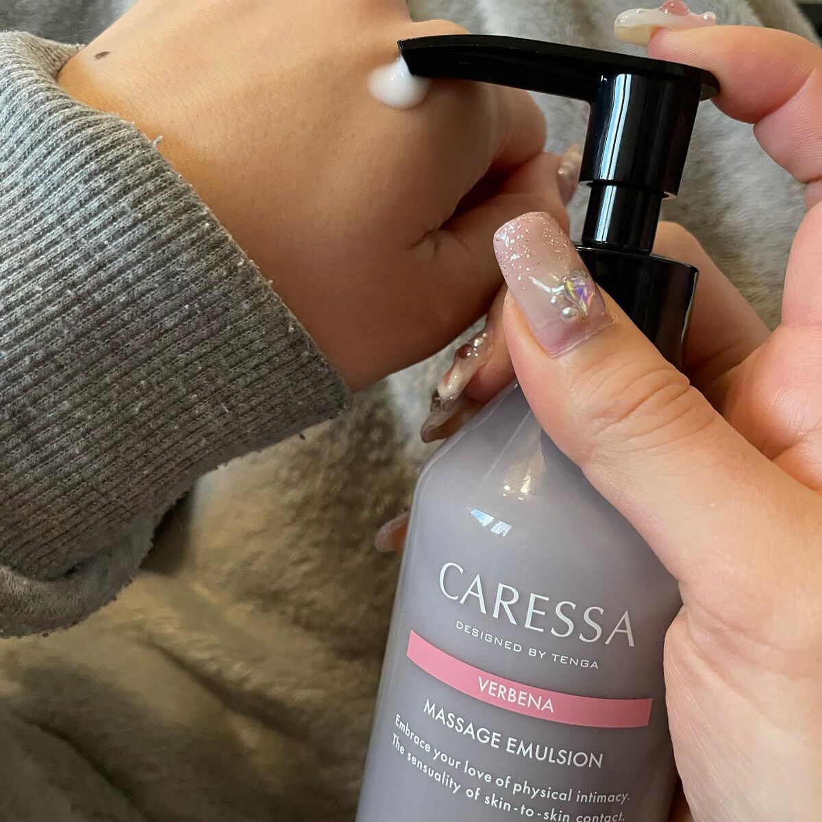 マッサージ エマルジョン（ヴァーベナ）/CARESSA/ボディミルクを使ったクチコミ（2枚目）
