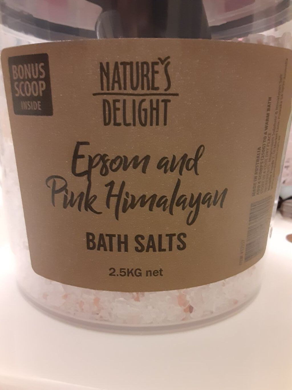 Epsom & Pink Himalayan Bath Salt/Natures Delight/無機塩系入浴剤を使ったクチコミ(3枚目)