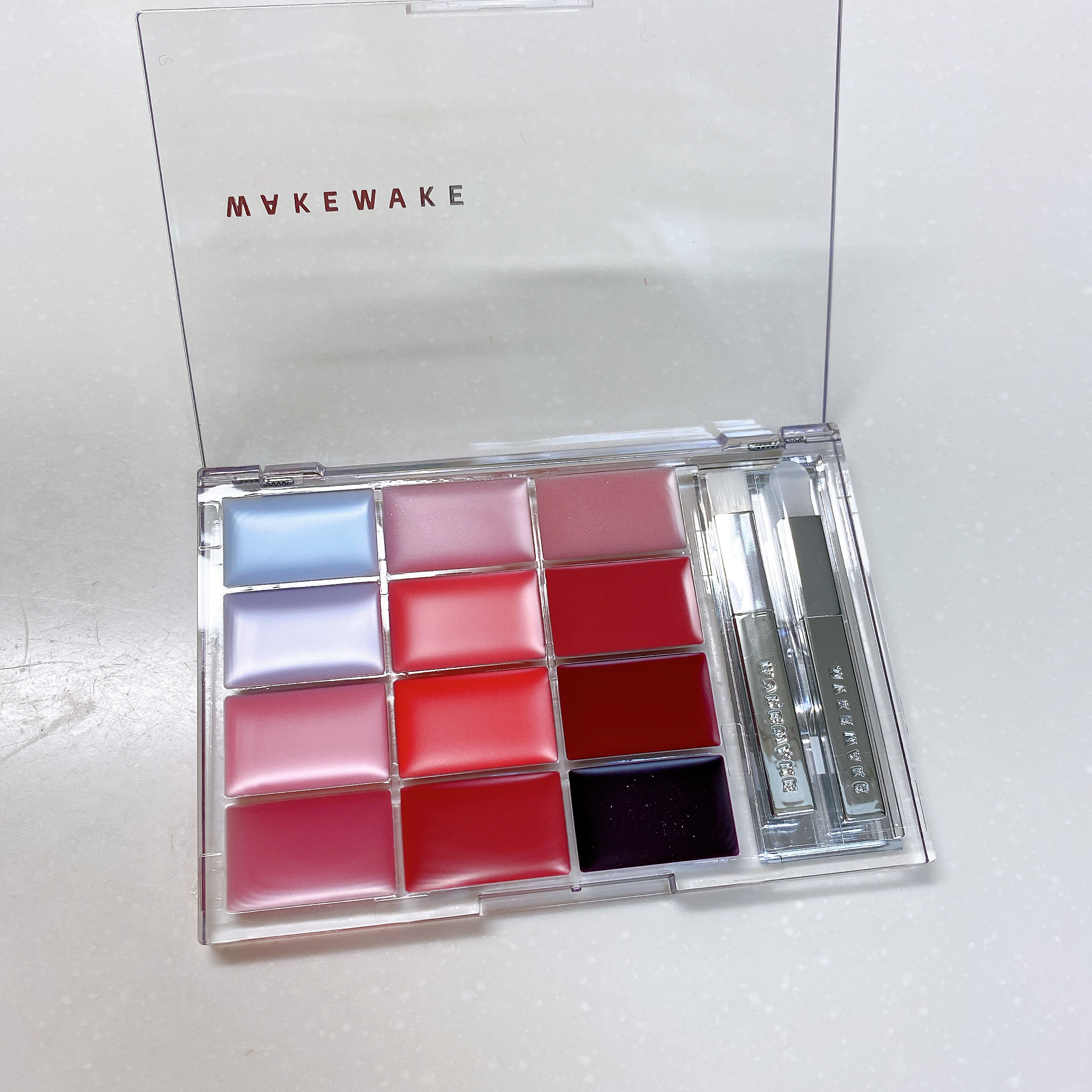 ソフトカラーリングリップパレット 02 PEAK PEACH GLOWING/wakemake/口紅を使ったクチコミ（2枚目）