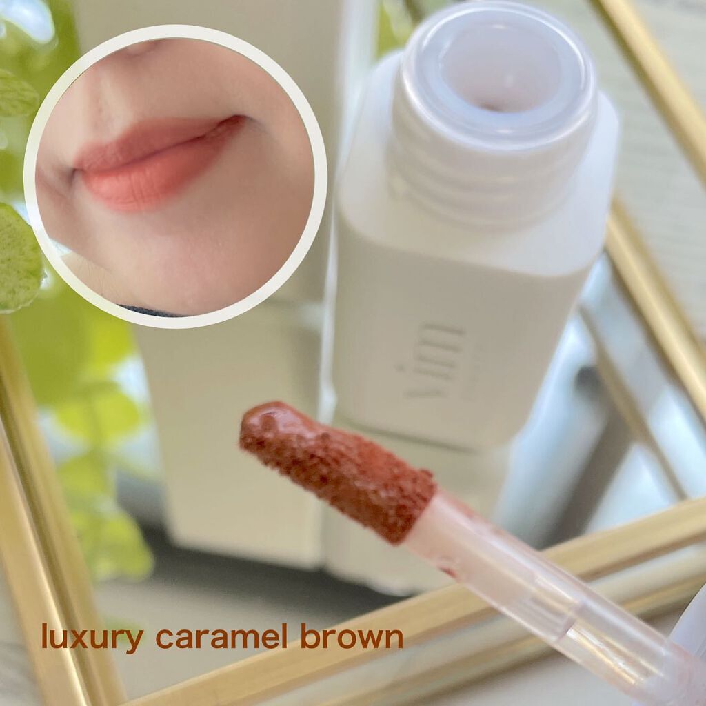 my confidence lip souffle matte  luxury caramel brown（高級なキャラメルブラウン）/vim BEAUTY/口紅を使ったクチコミ（2枚目）