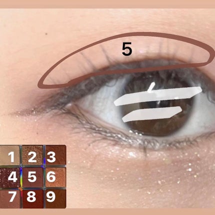 クォーツ 9色アイシャドウパレット(ドリームランドアイシャドウ)/ZEESEA/アイシャドウパレットを使ったクチコミ(3枚目)