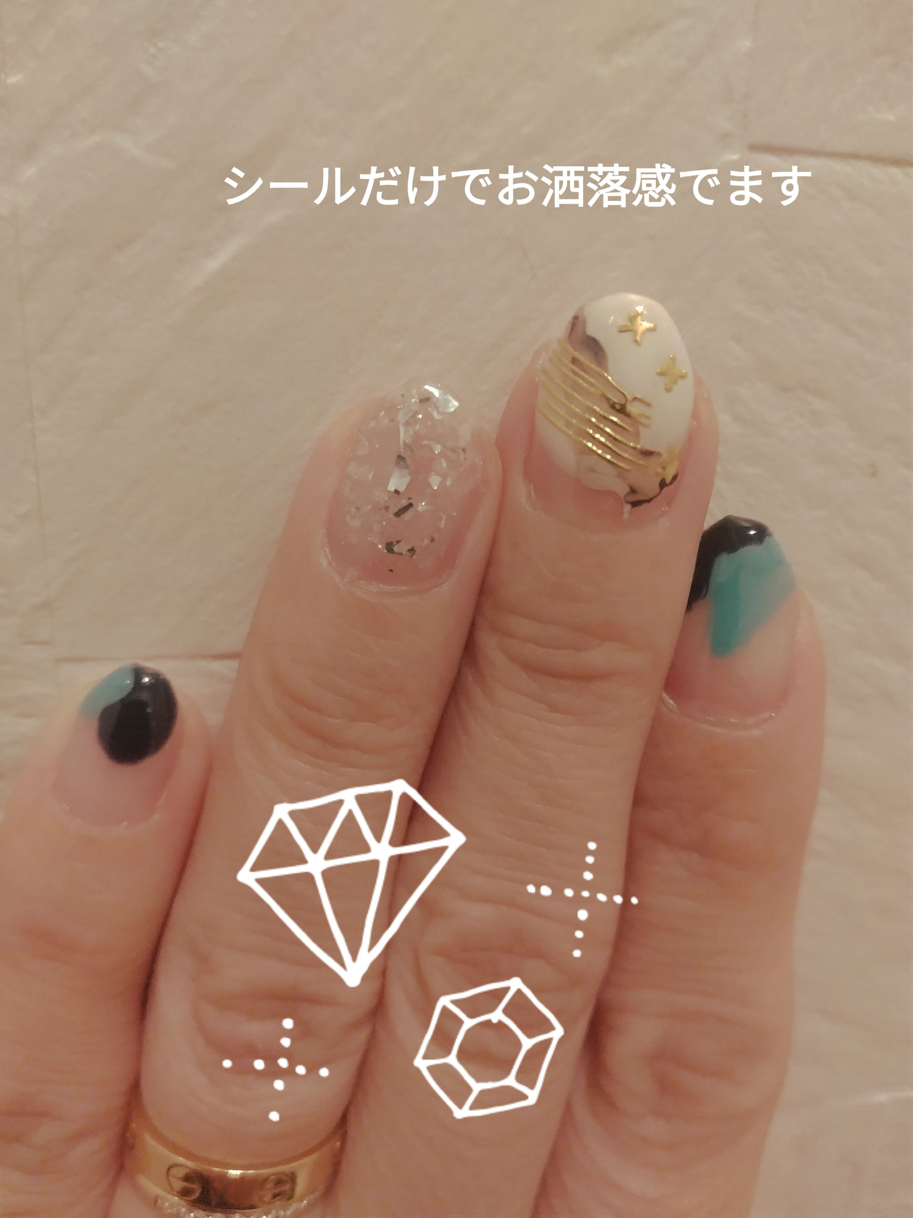 ジェルネイルDA 65 シルバーホイル/IDATE/ジェルネイルを使ったクチコミ（2枚目）