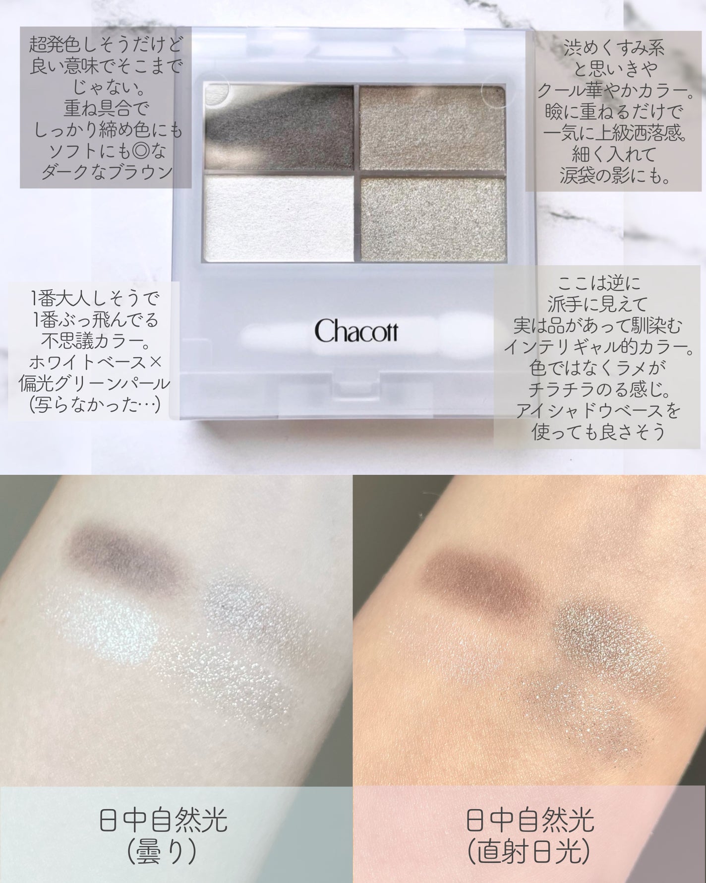 フェイスカラーパレット/チャコット・コスメティクス/アイシャドウパレットを使ったクチコミ(3枚目)