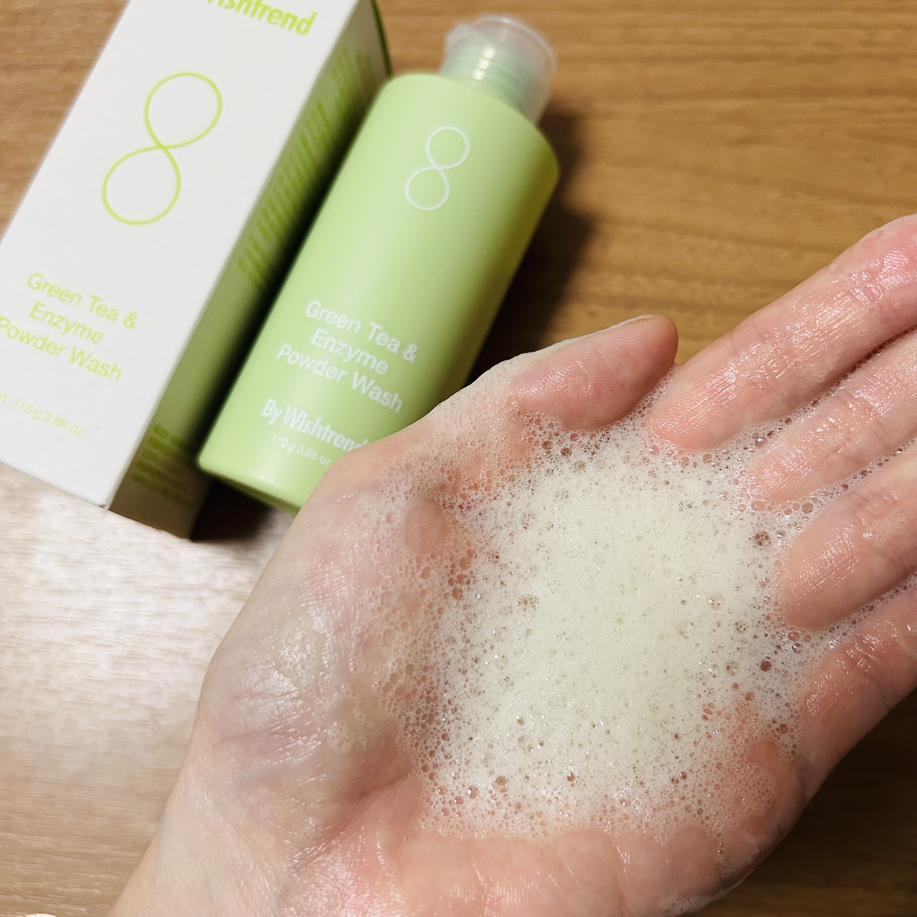 グリーンティー&エンザイムパウダーウォッシュ/By Wishtrend/洗顔パウダーを使ったクチコミ（3枚目）
