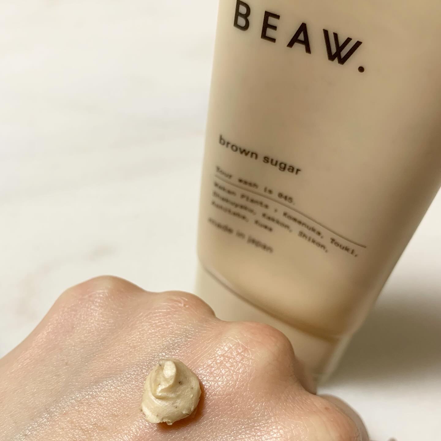 フェイスウォッシュ045 ブラウンシュガー/BEAW./洗顔フォームを使ったクチコミ（2枚目）