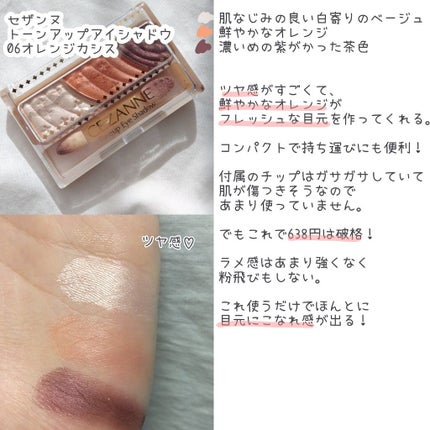 トーンアップアイシャドウ/CEZANNE/アイシャドウパレットを使ったクチコミ(6枚目)