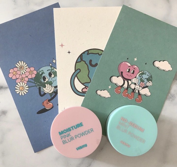 モイスチャーピンクブラーパウダー/Vertty/ルースパウダーを使ったクチコミ（1枚目）