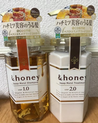 ディープモイスト シャンプー1.0／ヘアトリートメント2.0/&honey/シャンプー・コンディショナーを使ったクチコミ（1枚目）