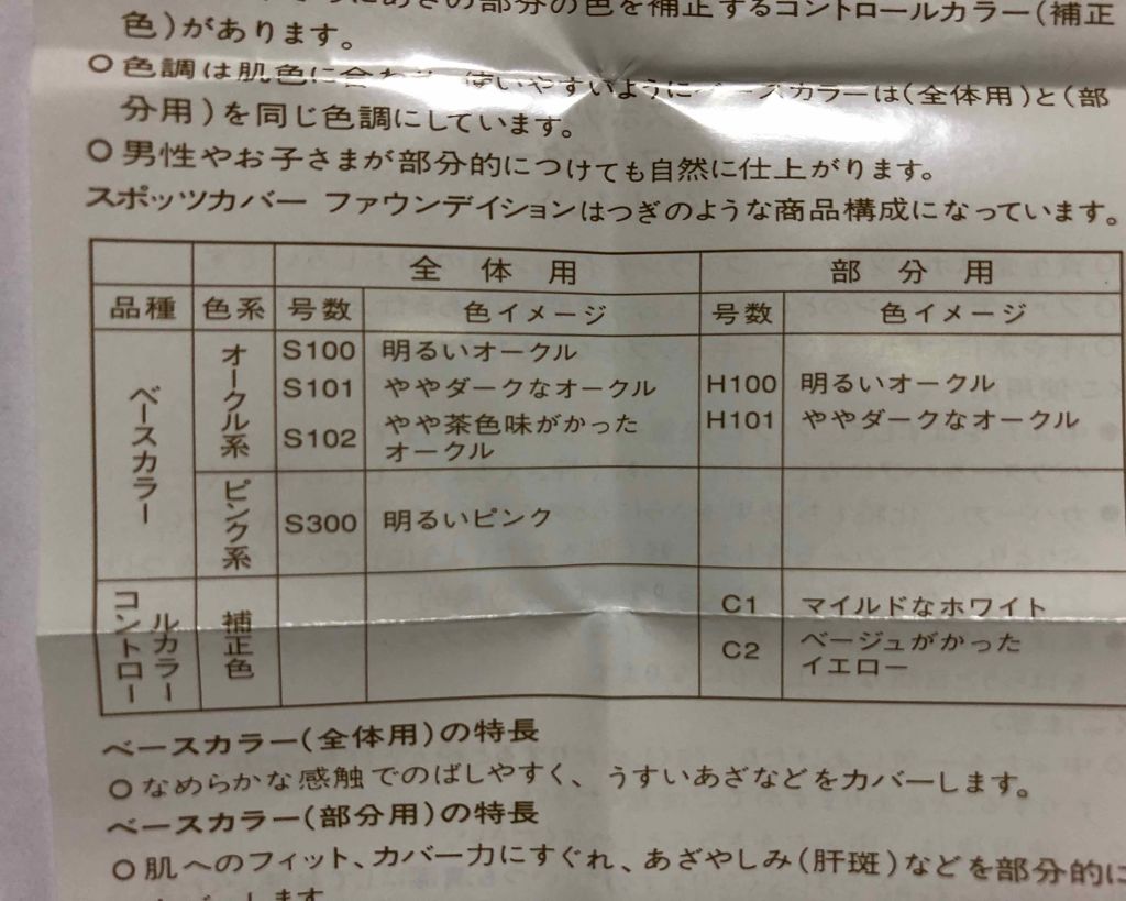 スポッツカバー ファウンデイション/SHISEIDO/クリームコンシーラーを使ったクチコミ(3枚目)