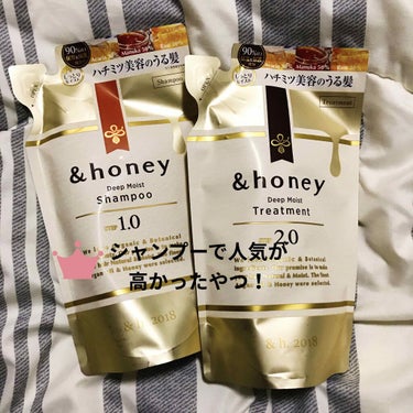 ディープモイスト シャンプー1.0／ヘアトリートメント2.0/&honey/シャンプー・コンディショナーを使ったクチコミ（1枚目）