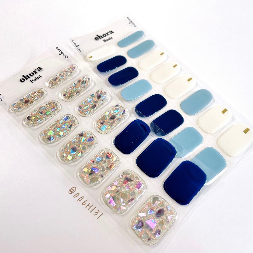 セミキュアジェルネイル(ハンド)/ohora/ネイルシールを使ったクチコミ(5枚目)