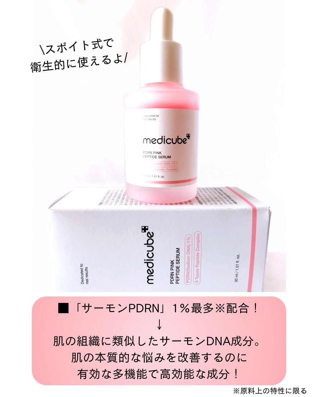 サーモンアンプル　PDRN PDRNピンクアンプル PDRN 10,000ppm配合｜MEDICUBEの効果