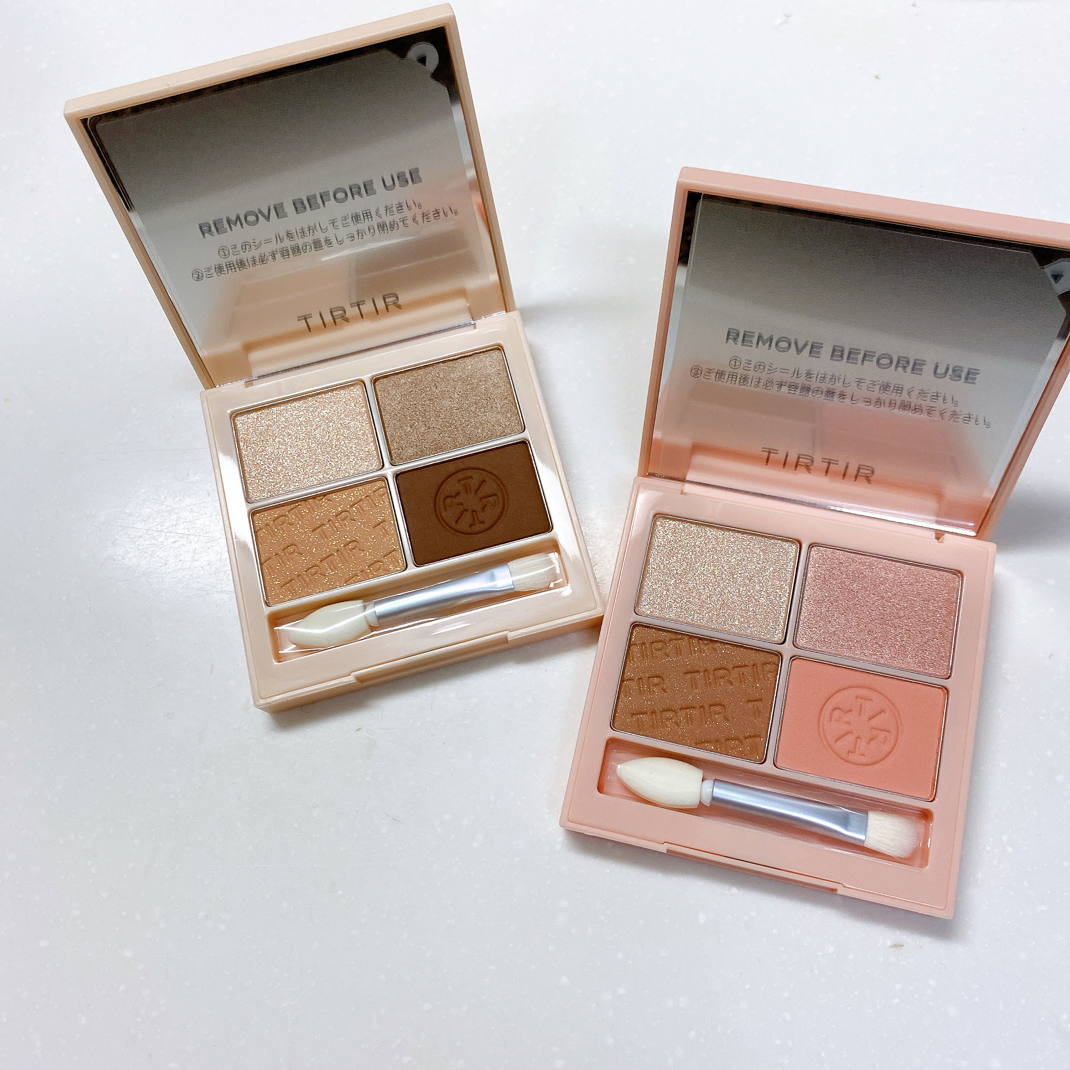 ミルキー メロウ シャドウ 02 ピーチ/TIRTIR(ティルティル)/アイシャドウパレットを使ったクチコミ（1枚目）