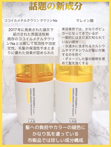 V リペア　シャンプー／ヘアトリートメント お試し容量セット（300+300ml）/unlabel/シャンプー・コンディショナーを使ったクチコミ（3枚目）