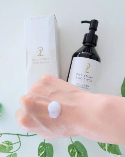 洗顔だけじゃない+パックもできる洗顔料 ホワイトプレミアム/ONE STONE TWO BIRDS/洗顔フォームを使ったクチコミ(2枚目)
