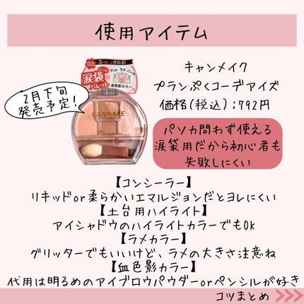 プランぷくコーデアイズ/キャンメイク/パウダーアイシャドウを使ったクチコミ(8枚目)