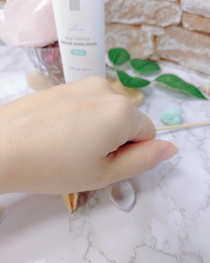ミルクシスルリペアシカサンスクリーンプラス/BANOBAGI/日焼け止めミルクを使ったクチコミ(4枚目)