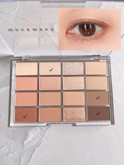 ソフトブラーリングアイパレット/wakemake/アイシャドウパレットを使ったクチコミ(4枚目)