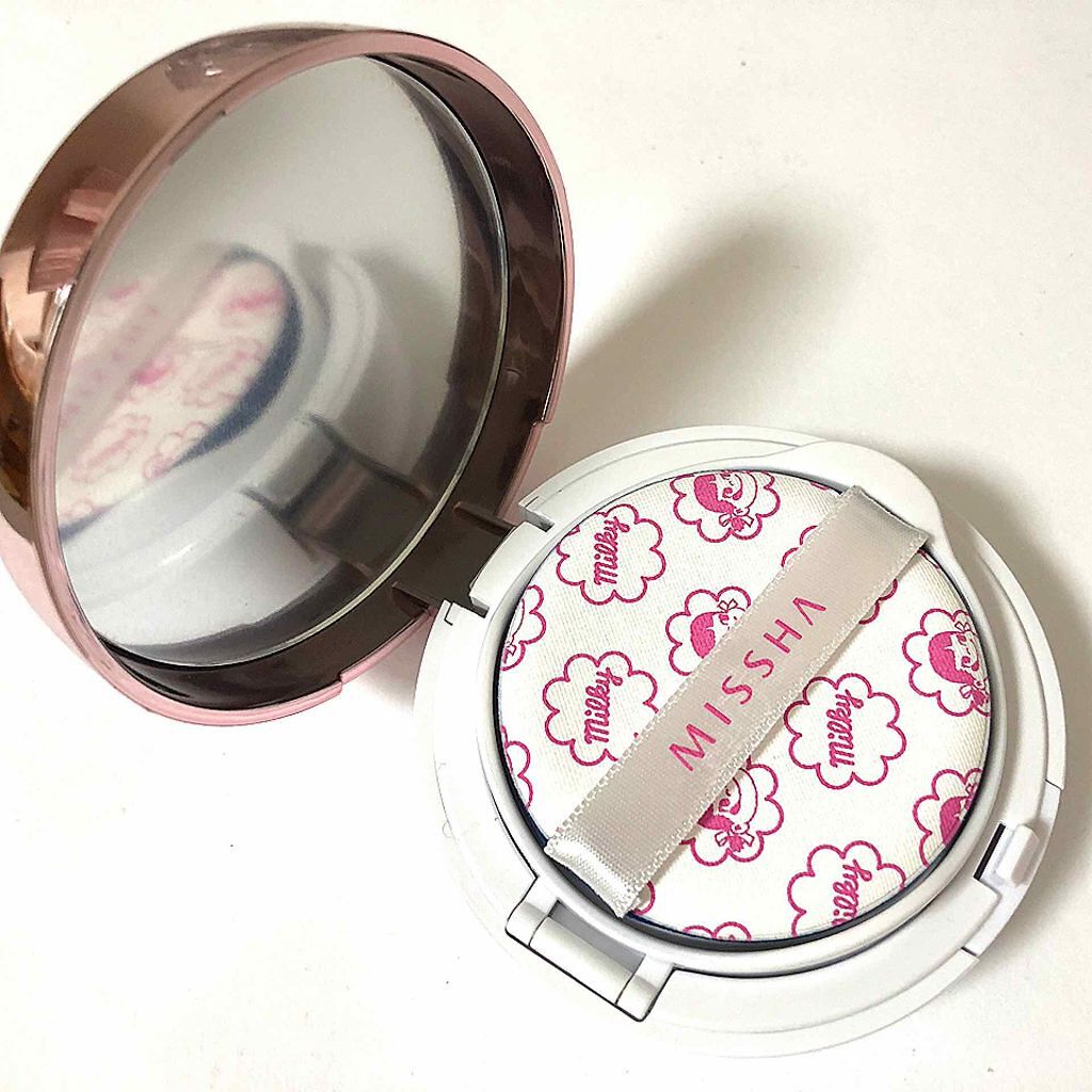 M クッションベース（ミルキー）/MISSHA/化粧下地を使ったクチコミ（2枚目）