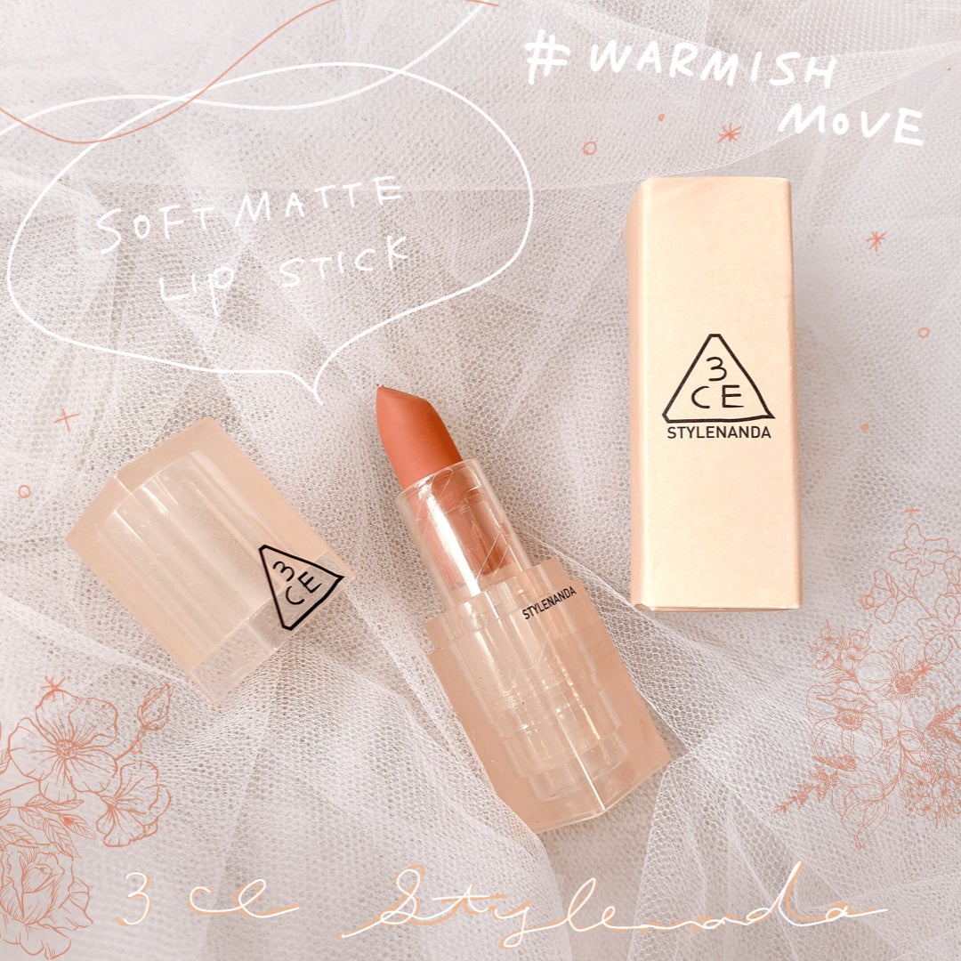 3CE SOFT MATTE LIPSTICK/3CE/口紅を使ったクチコミ(1枚目)