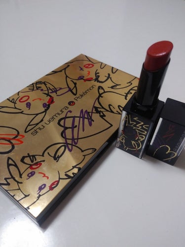 ルージュ アンリミテッド アンプリファイド マット＜2019年クリスマスコフレ限定＞/shu uemura/口紅を使ったクチコミ（1枚目）