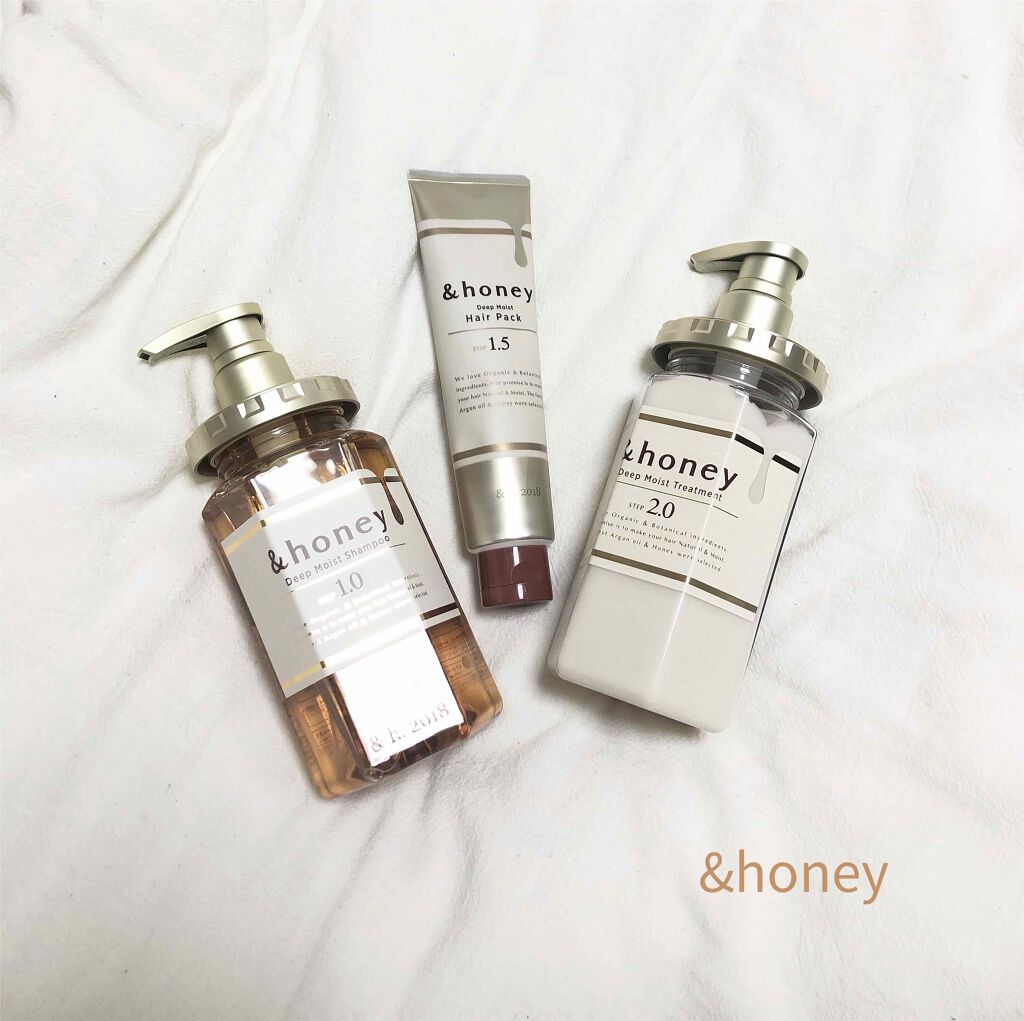 ディープモイスト シャンプー1.0／ヘアトリートメント2.0/&honey/市販シャンプーを使ったクチコミ（1枚目）