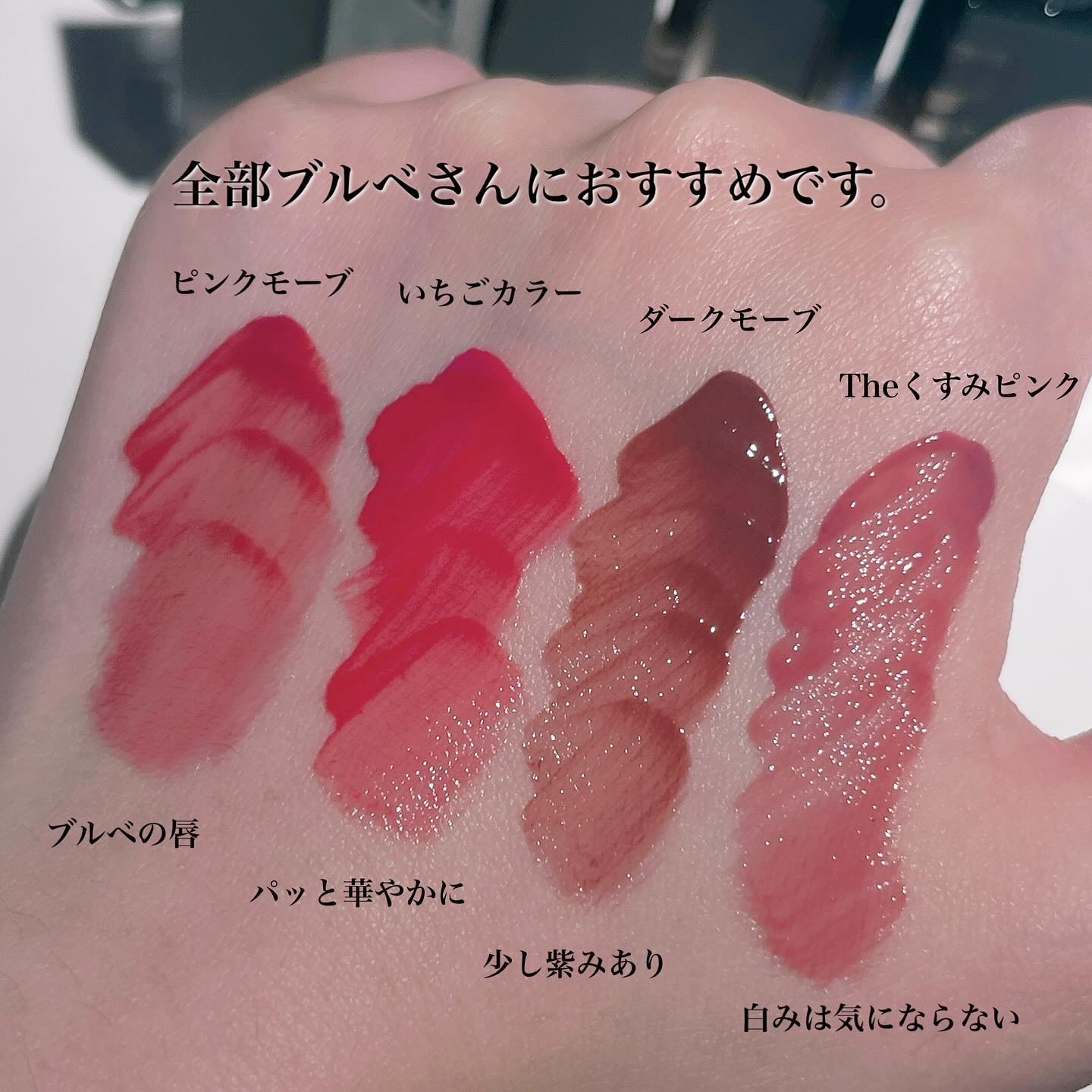 ブラーグロイリップティント 207 フィデンティア/Dinto/リップティントを使ったクチコミ（3枚目）