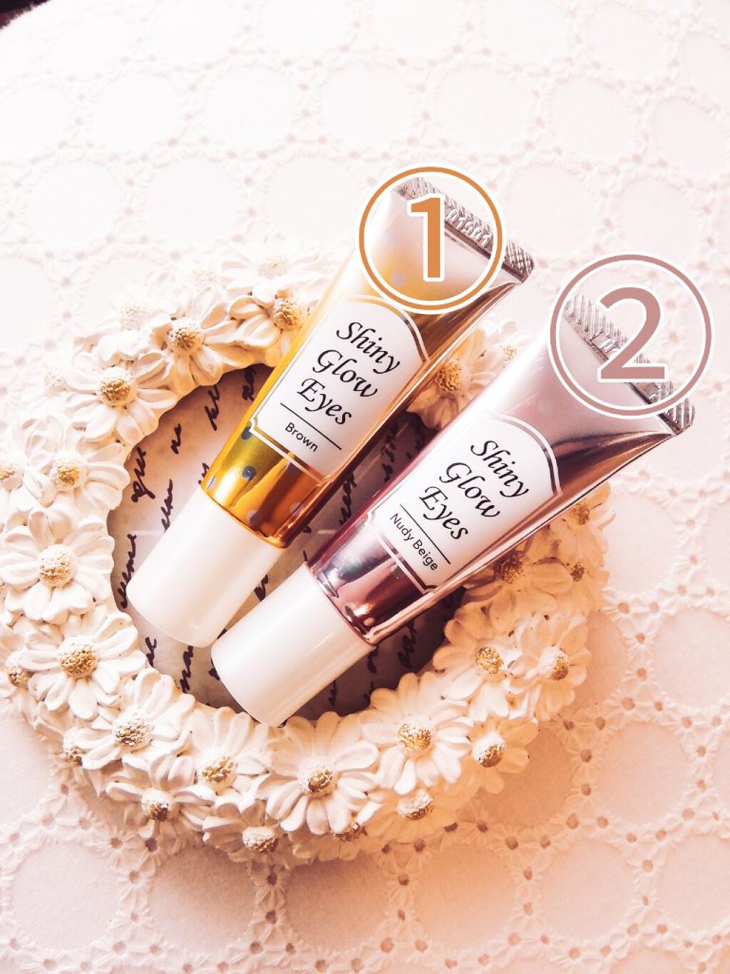 シャイニーグロウアイズD/DAISO/ジェル・クリームアイシャドウを使ったクチコミ（2枚目）