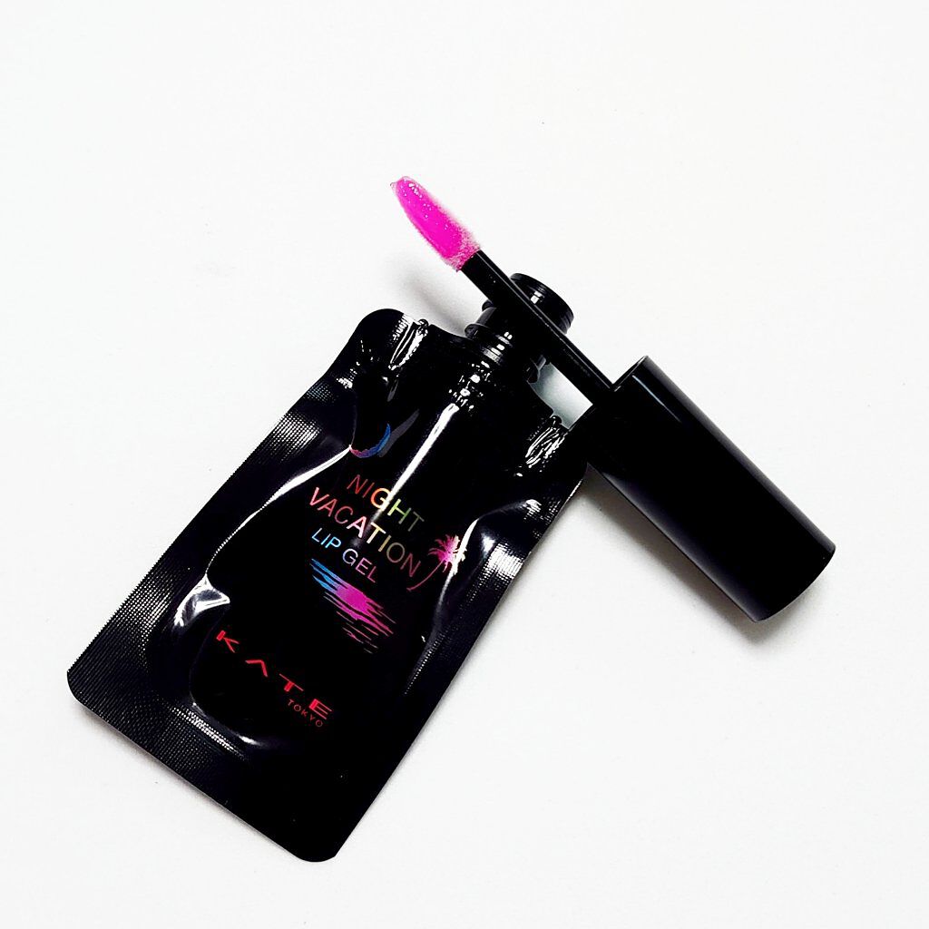 ナイトバカンスリップジェル EX-1/KATE/口紅を使ったクチコミ（2枚目）