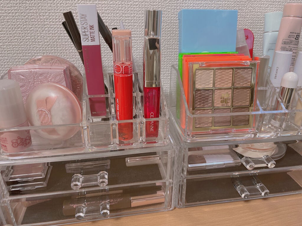 さーな on LIPS 「❣️私のコスメ収納❣️筆立ては、ダイソーで購入。クリアの引き出..」(6枚目)