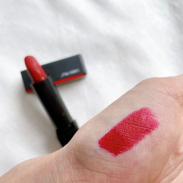 モダンマット パウダーリップスティック 516	Exotic Red/SHISEIDO/口紅を使ったクチコミ（2枚目）