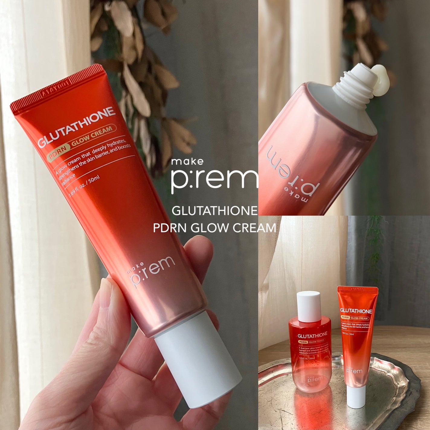 グルタチオンPDRNグロークリーム/make prem/フェイスクリームを使ったクチコミ(1枚目)