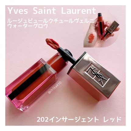 ルージュ ピュールクチュール ヴェルニ ウォーターグロウ/YVES SAINT LAURENT BEAUTE/口紅を使ったクチコミ(1枚目)