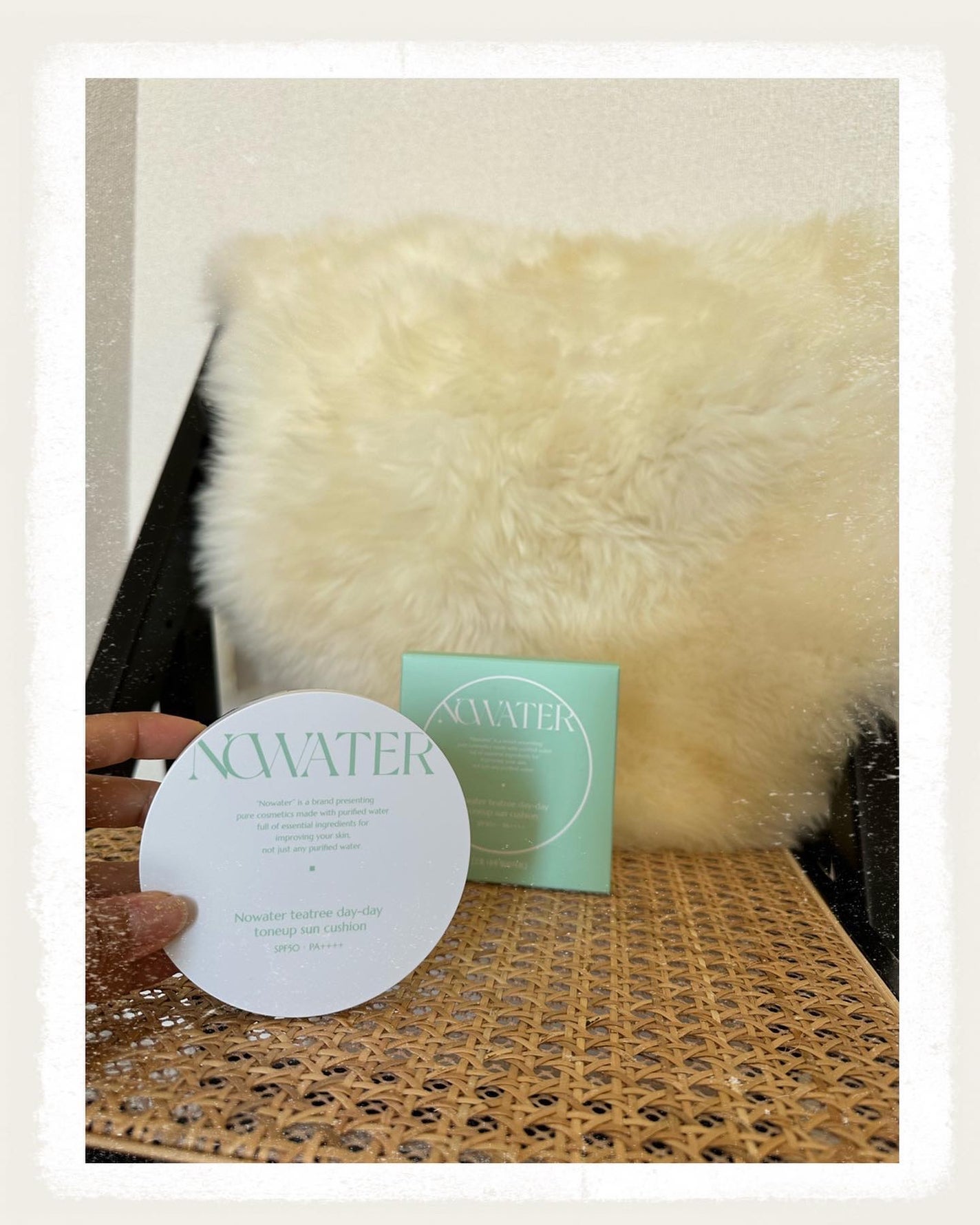 ティーツリーデイデイトーンアップサンクッション/NOWATER/日焼け止めローションを使ったクチコミ(3枚目)