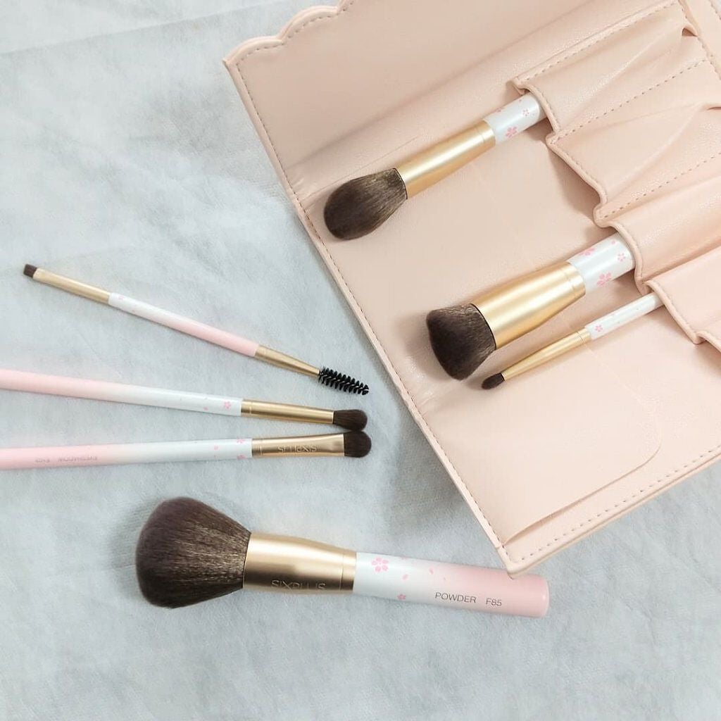 SIXPLUS 桜色グラデーション メイクブラシ 7本セット/SIXPLUS/メイクブラシを使ったクチコミ(4枚目)