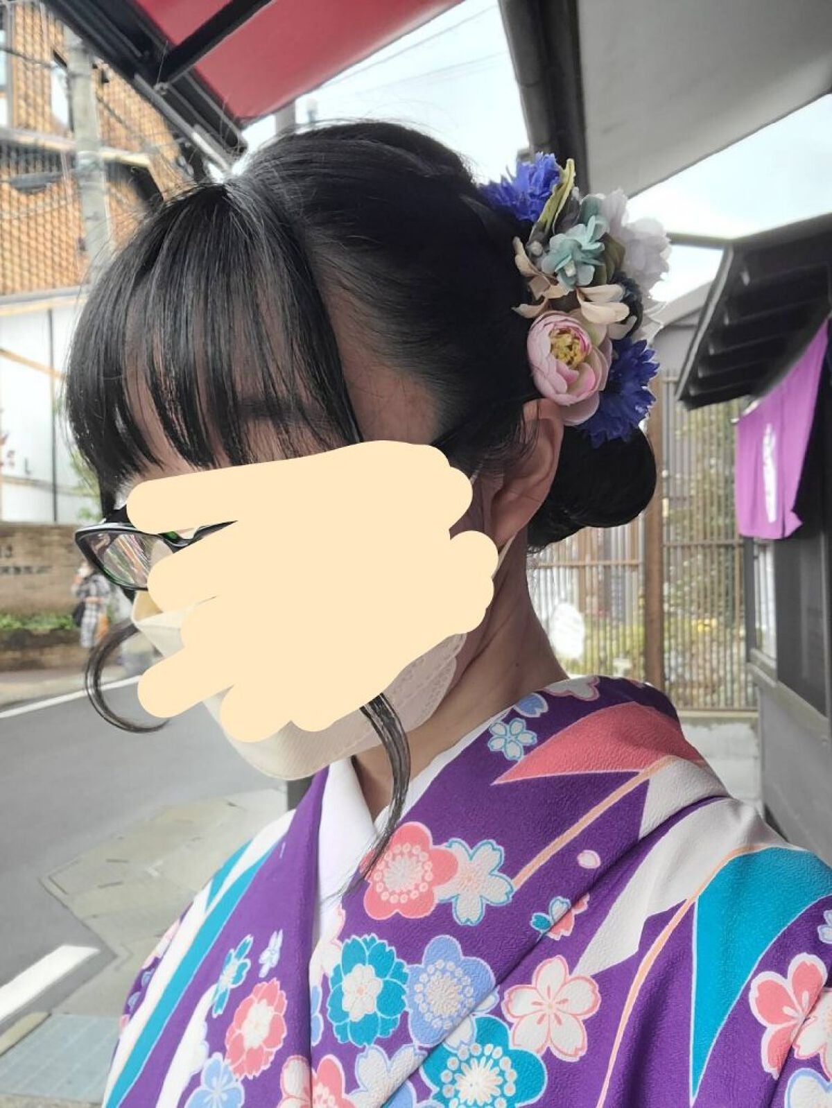 雪華 on LIPS 「髪型かわいいなって写真。メイクしてないから顔隠してます。..」(2枚目)