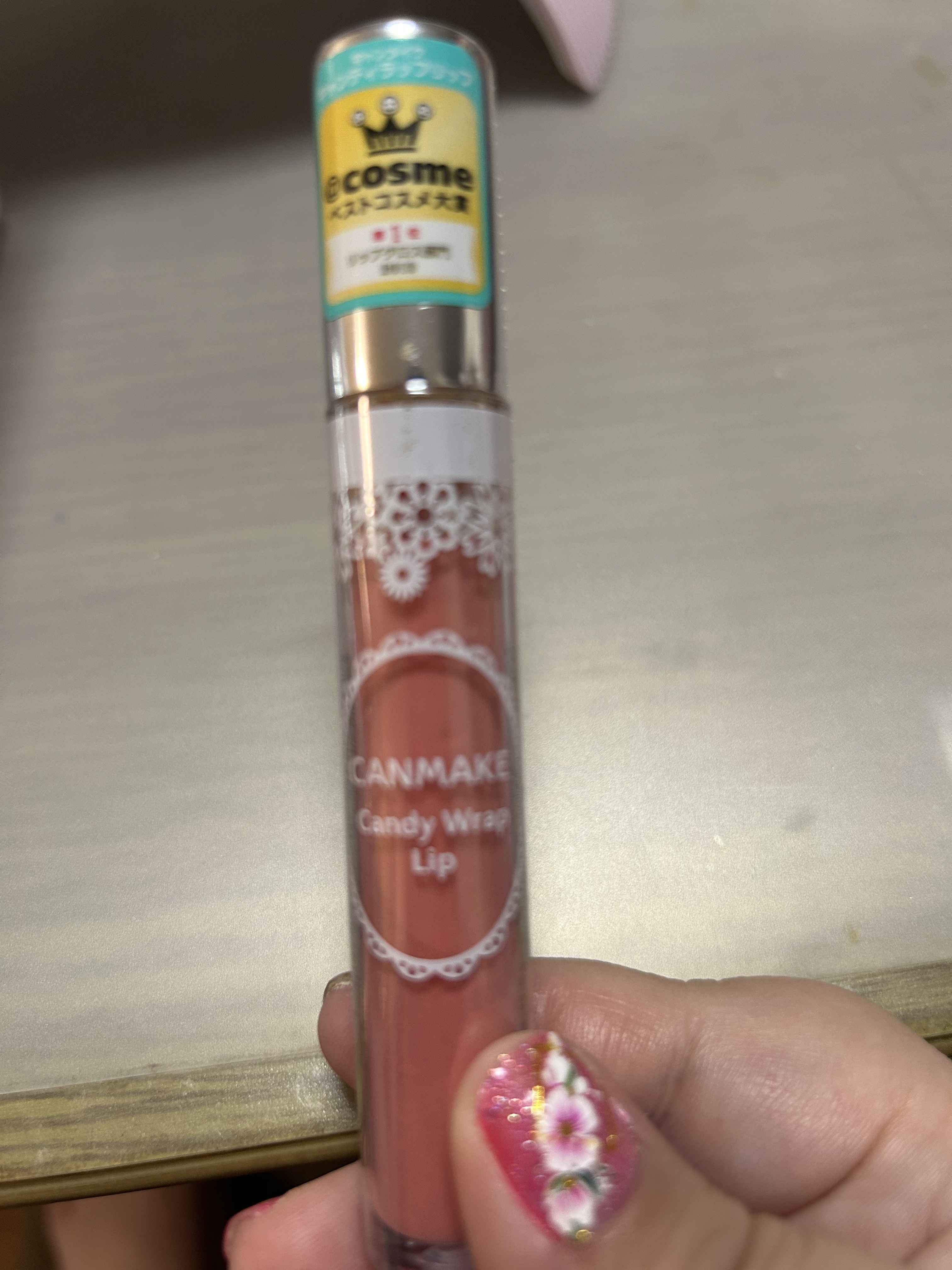 キャンディラップリップ No.15 シナモンローズティー/キャンメイク/リップグロスを使ったクチコミ（1枚目）