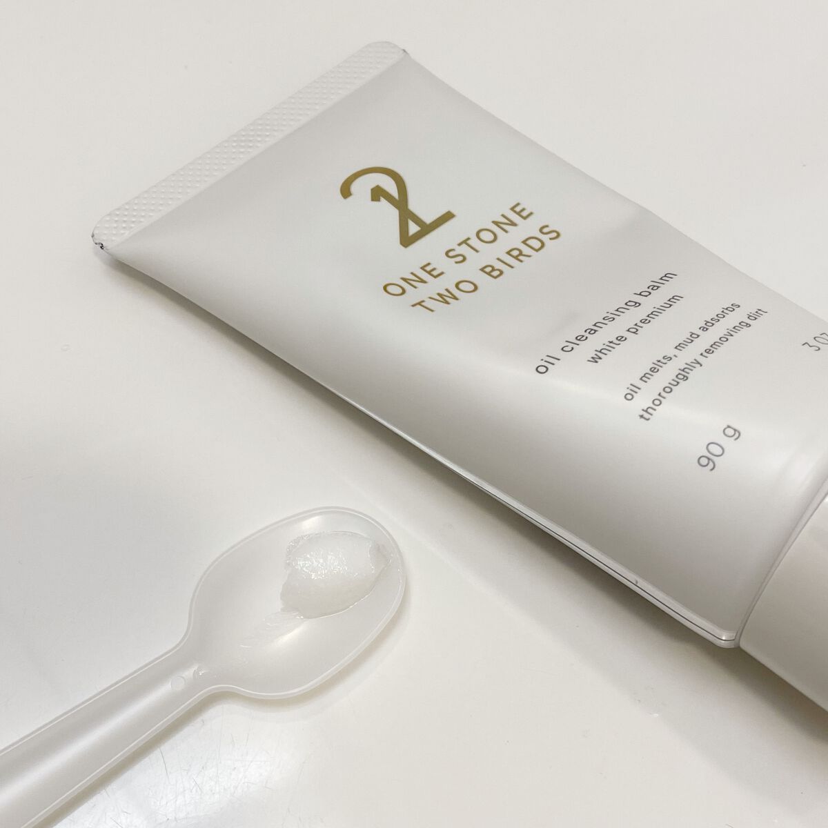 オイルクレンジングバーム ホワイトプレミアム/ONE STONE TWO BIRDS/クレンジングバームを使ったクチコミ(3枚目)