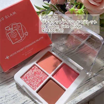 プチポケットアイシャドウパレット 02 Golden Gate Bridge(ゴールデンゲートブリッジ)/SO GLAM/アイシャドウパレットを使ったクチコミ(2枚目)