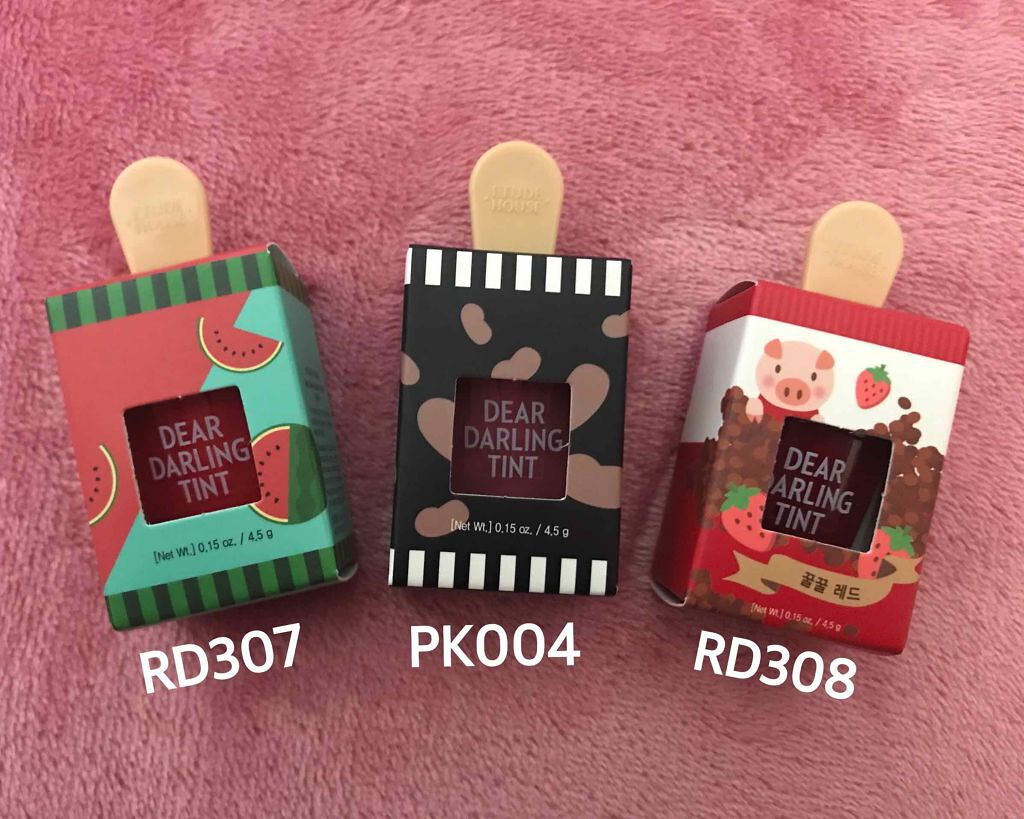 ディアダーリン ウォータージェルティント （アイスティント）/ETUDE/口紅を使ったクチコミ（1枚目）