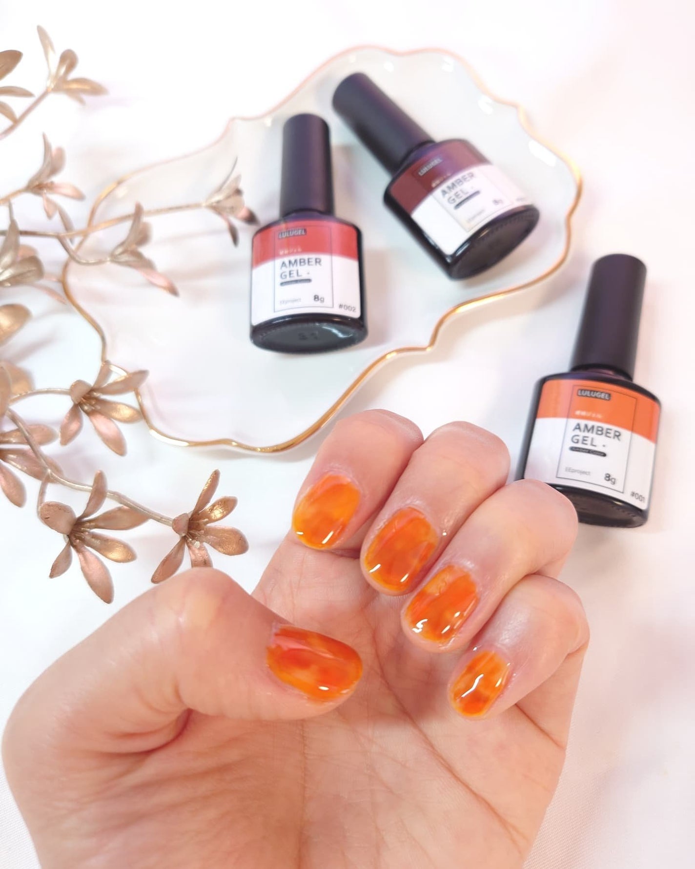 アンバージェル 琥珀ジェル/LULUGEL/ジェルネイルを使ったクチコミ(6枚目)