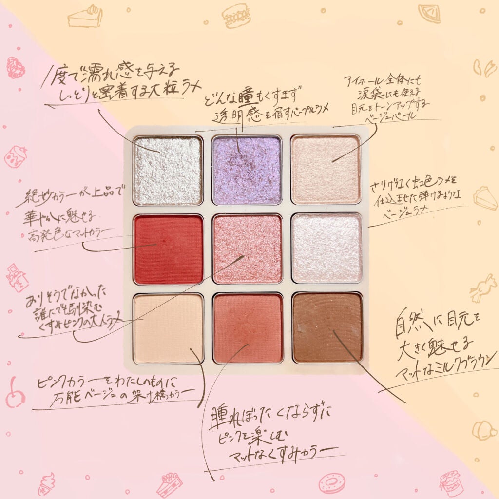 マテリアルカラーパレット/leur charme/アイシャドウパレットを使ったクチコミ(3枚目)