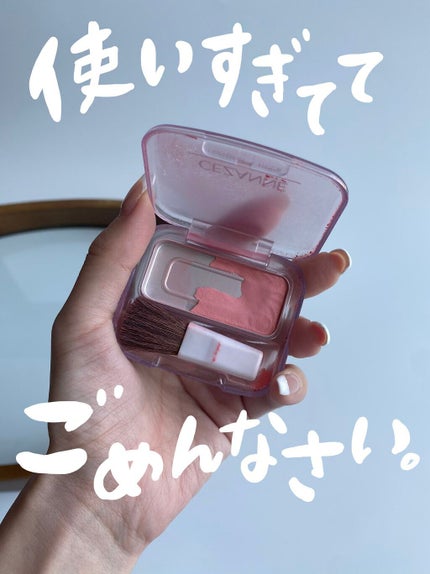 ナチュラル チークN 12 コーラルピンク/CEZANNE/パウダーチークを使ったクチコミ(1枚目)