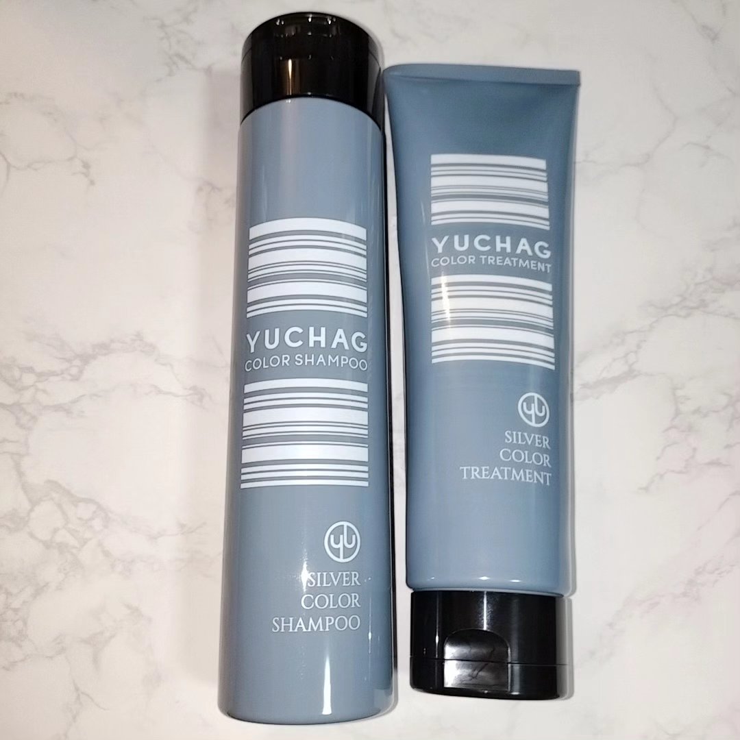 ユチャ　カラーシャンプー/カラートリートメント セット（シルバー）/YUCHAG/市販シャンプーを使ったクチコミ（1枚目）