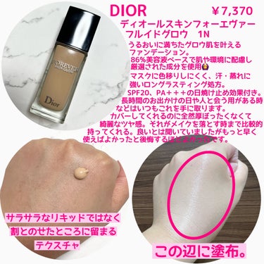 ディオールスキン フォーエヴァー フルイド グロウ/Dior/リキッドファンデーションを使ったクチコミ（2枚目）