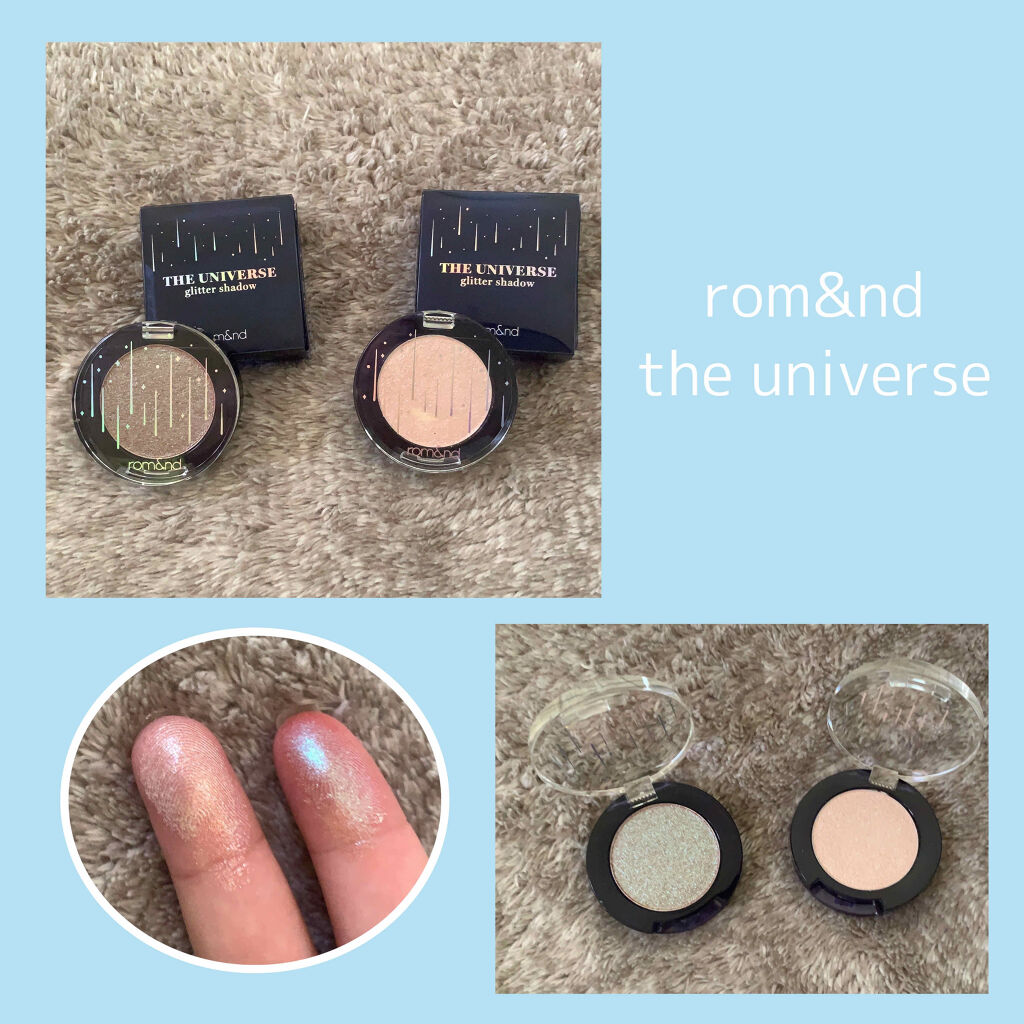 グリッター シャドウ カラー 02 ホワイトホール(WHITE HOLE)/rom&nd/グリッターを使ったクチコミ（1枚目）