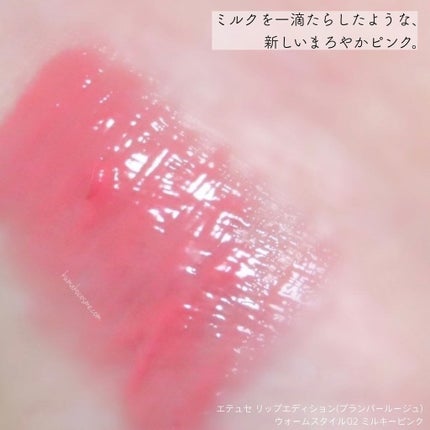 エテュセ リップエディション(プランパールージュ)ウォームスタイル/ettusais/口紅を使ったクチコミ(3枚目)