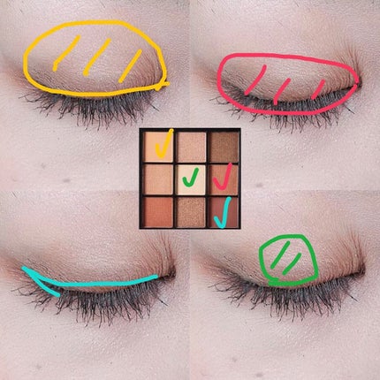 UR GLAM BLOOMING EYE COLOR PALETTE/U R GLAM/アイシャドウパレットを使ったクチコミ(2枚目)